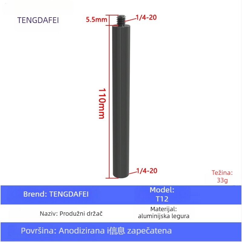 TENGDAFEI nosač automobila za telefon i stalk za prijenos uživo (univerzalno, legura, model T16)