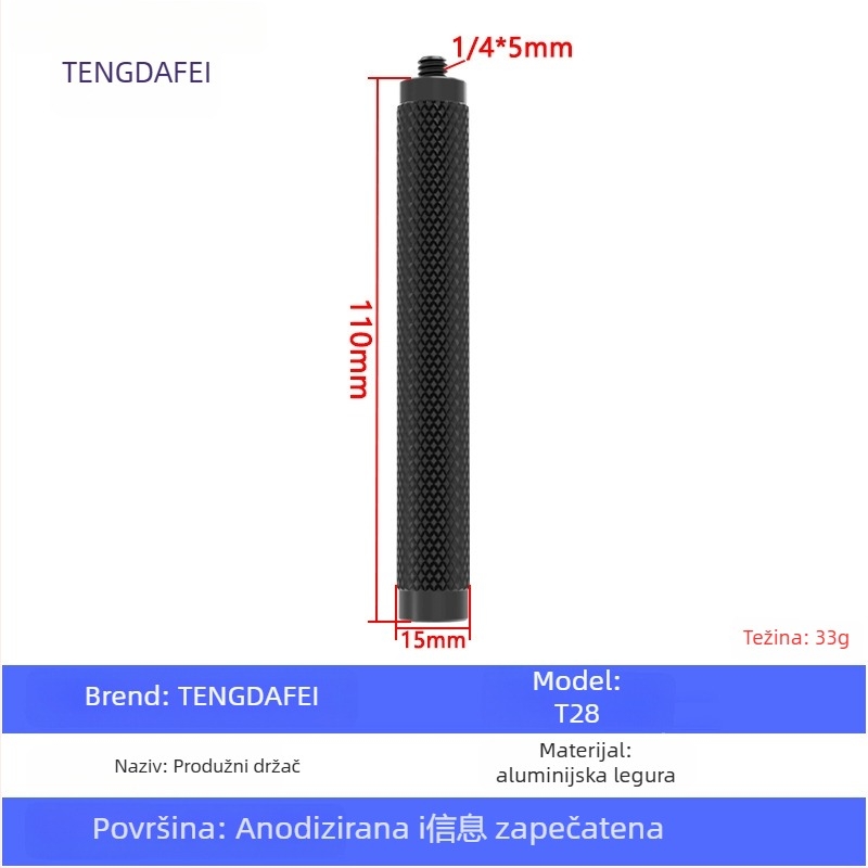 TENGDAFEI nosač automobila za telefon i stalk za prijenos uživo (univerzalno, legura, model T16)