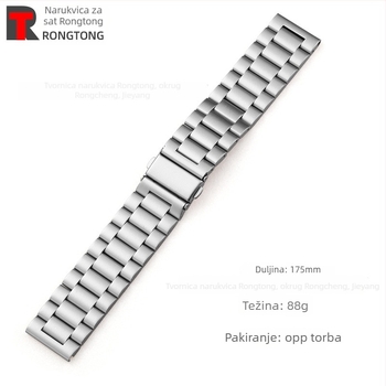 Metalni kaiš za Apple Watch s preklopnom kopčom (Materijal: Metal; Kompatibilnost: Opći modeli Apple Watch; Težina: 90 g; Predstavljen: 2021)