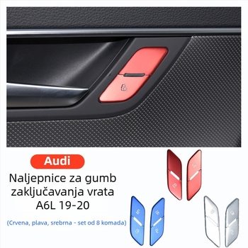 Dekorativna pločica za gumb od aluminijske legure za elektroničku ručnu kočnicu i središnju kontrolu Audi A6L/A7 2019–2020, s logom.