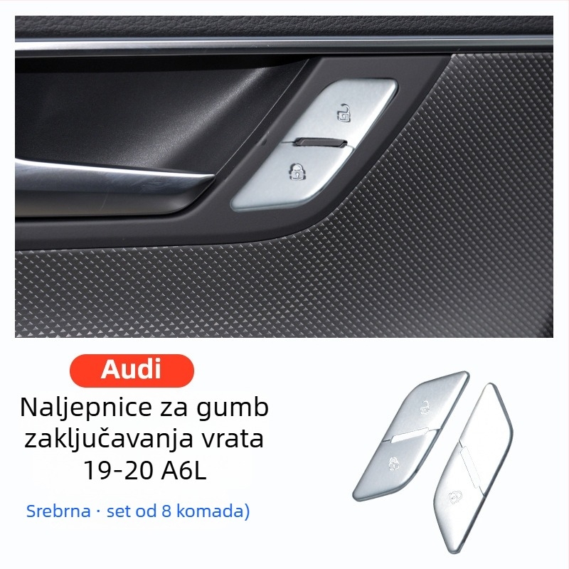 Dekorativna pločica za gumb od aluminijske legure za elektroničku ručnu kočnicu i središnju kontrolu Audi A6L/A7 2019–2020, s logom.