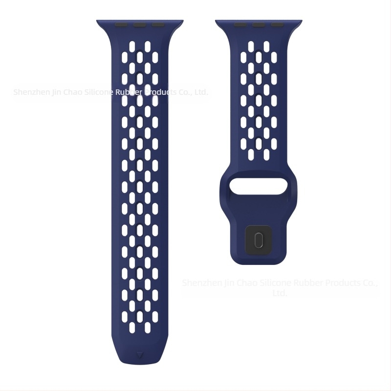 Remen silikon za Apple Watch — prozračni mrežasti dizajn, minimalistički stil, kopča s pritiskanjem, izdanje 2025