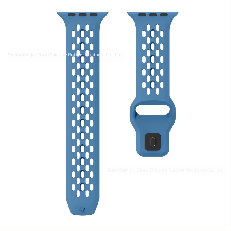 Remen silikon za Apple Watch — prozračni mrežasti dizajn, minimalistički stil, kopča s pritiskanjem, izdanje 2025