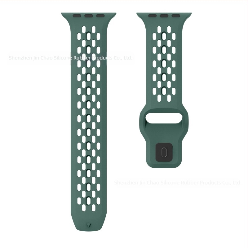 Remen silikon za Apple Watch — prozračni mrežasti dizajn, minimalistički stil, kopča s pritiskanjem, izdanje 2025