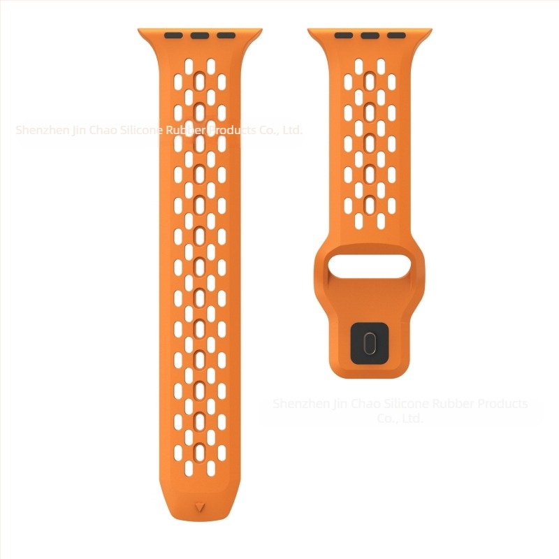 Remen silikon za Apple Watch — prozračni mrežasti dizajn, minimalistički stil, kopča s pritiskanjem, izdanje 2025