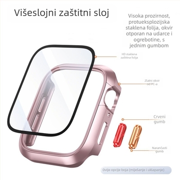 Zaštitna maska za Apple iWatch s PC kućištem i poklopcem za gumbe, kompatibilna s iWatch, težina 10 g, pakiranje Opp bag