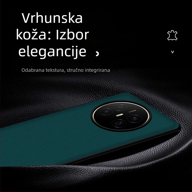 Kožna futrola za Huawei Mate70 Air, otporna na padove, poslovni stil, Crazy Horse uzorak Mate60 Pro