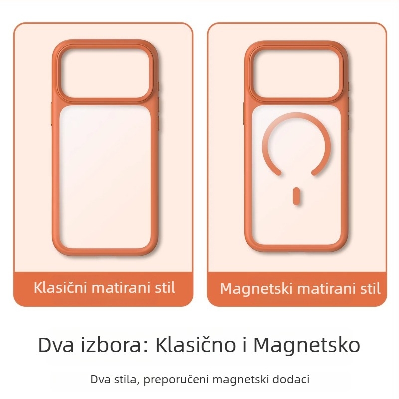 Čvrsta futrola za iPhone 17 seriju – mat završna obrada, magnetsko prianjanje, zaštita od padova, TPU+PC, kompatibilno s iPhone 17 Pro Max/Pro/17/Air