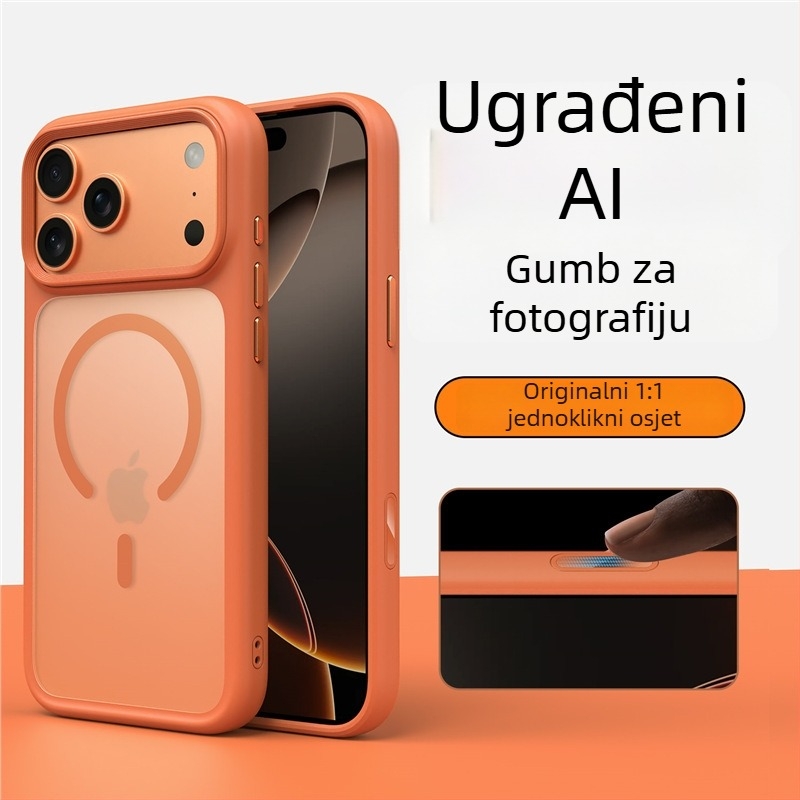 Čvrsta futrola za iPhone 17 seriju – mat završna obrada, magnetsko prianjanje, zaštita od padova, TPU+PC, kompatibilno s iPhone 17 Pro Max/Pro/17/Air