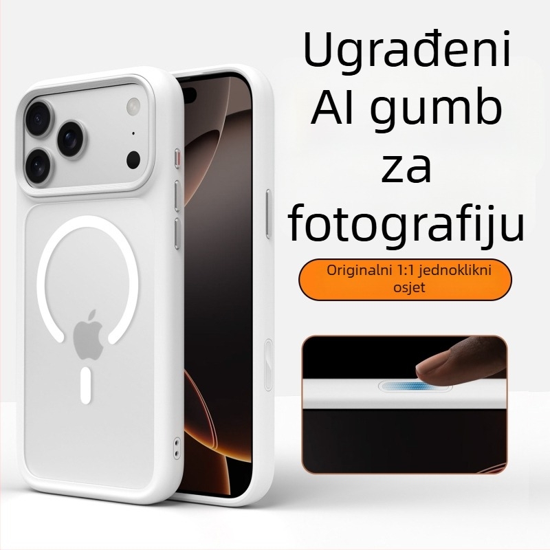 Čvrsta futrola za iPhone 17 seriju – mat završna obrada, magnetsko prianjanje, zaštita od padova, TPU+PC, kompatibilno s iPhone 17 Pro Max/Pro/17/Air