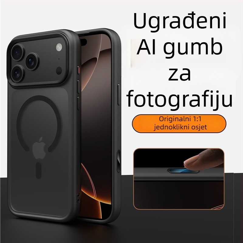 Čvrsta futrola za iPhone 17 seriju – mat završna obrada, magnetsko prianjanje, zaštita od padova, TPU+PC, kompatibilno s iPhone 17 Pro Max/Pro/17/Air