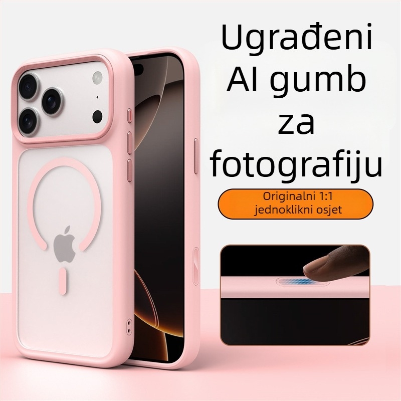 Čvrsta futrola za iPhone 17 seriju – mat završna obrada, magnetsko prianjanje, zaštita od padova, TPU+PC, kompatibilno s iPhone 17 Pro Max/Pro/17/Air
