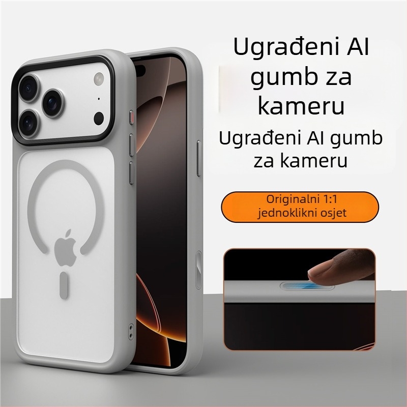 Čvrsta futrola za iPhone 17 seriju – mat završna obrada, magnetsko prianjanje, zaštita od padova, TPU+PC, kompatibilno s iPhone 17 Pro Max/Pro/17/Air