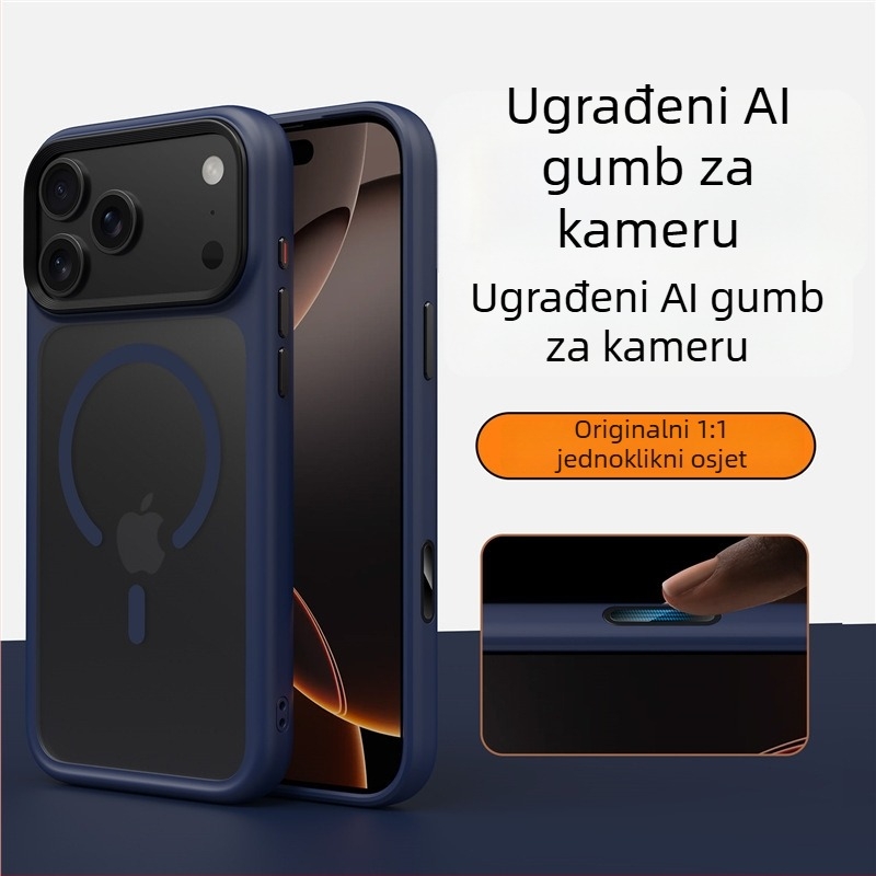 Čvrsta futrola za iPhone 17 seriju – mat završna obrada, magnetsko prianjanje, zaštita od padova, TPU+PC, kompatibilno s iPhone 17 Pro Max/Pro/17/Air