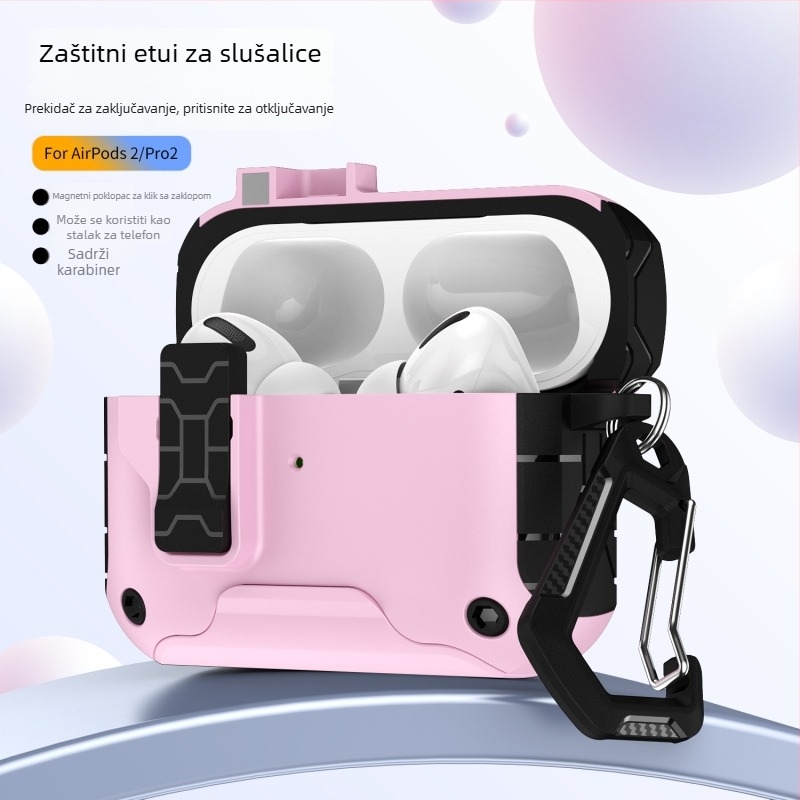 AirPods torbica za Apple — TPU+PC kućište, multifunkcionalno, prijenosno, univerzalna kompatibilnost, izrađeno sprejem tehnologijom