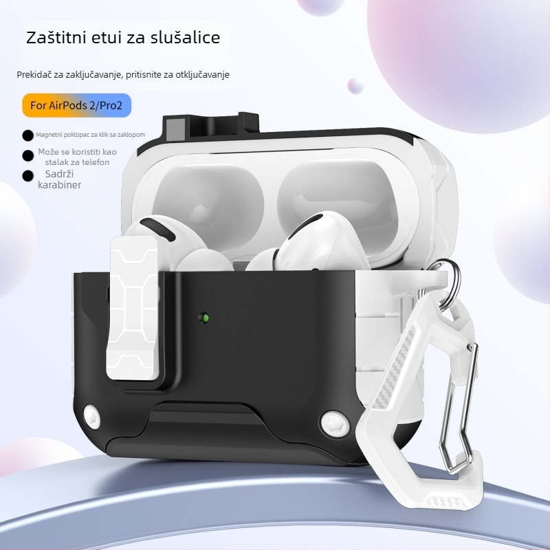AirPods torbica za Apple — TPU+PC kućište, multifunkcionalno, prijenosno, univerzalna kompatibilnost, izrađeno sprejem tehnologijom