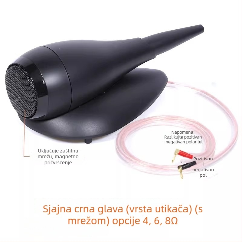 Vanjski visokotonac s dijafragmom od svile, unutarnji magnetski krug, 25-jezgreni svilenog filma, Hi‑Fi