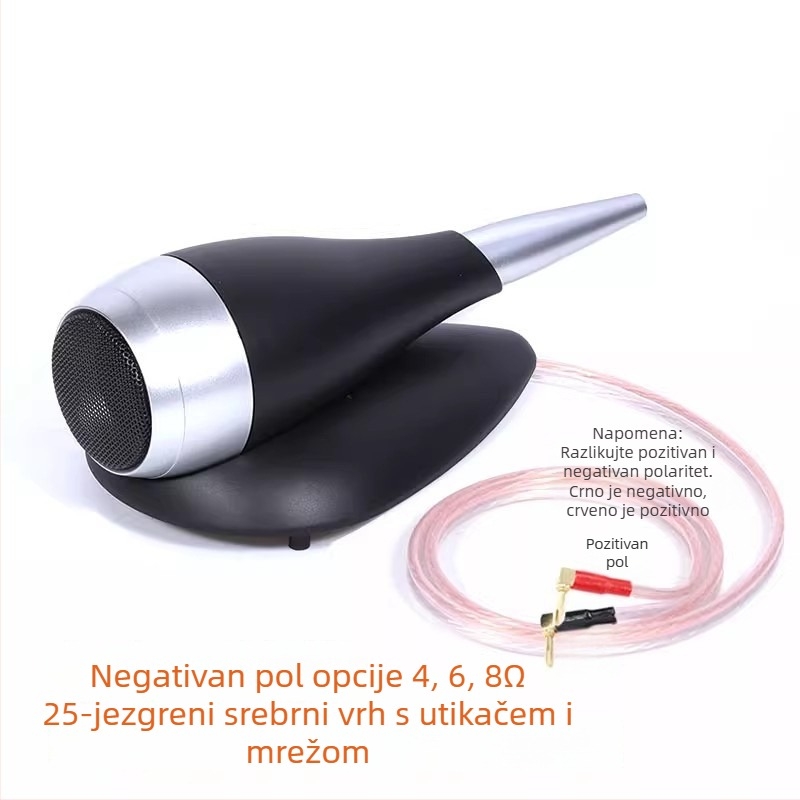 Vanjski visokotonac s dijafragmom od svile, unutarnji magnetski krug, 25-jezgreni svilenog filma, Hi‑Fi