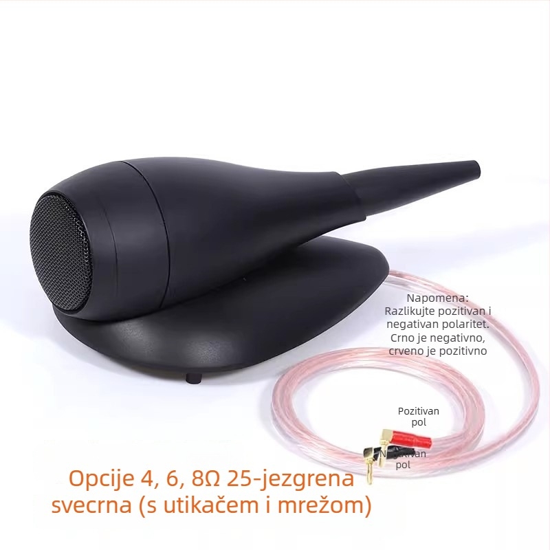 Vanjski visokotonac s dijafragmom od svile, unutarnji magnetski krug, 25-jezgreni svilenog filma, Hi‑Fi