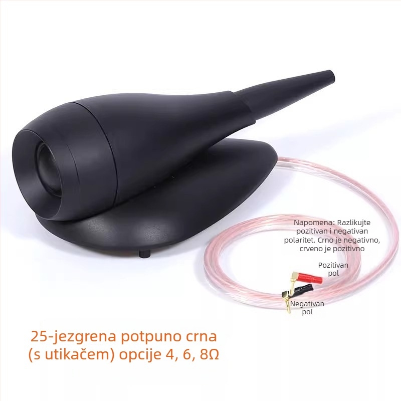 Vanjski visokotonac s dijafragmom od svile, unutarnji magnetski krug, 25-jezgreni svilenog filma, Hi‑Fi