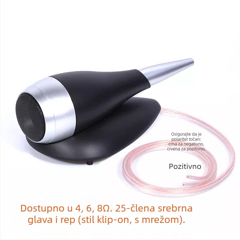 Vanjski visokotonac s dijafragmom od svile, unutarnji magnetski krug, 25-jezgreni svilenog filma, Hi‑Fi