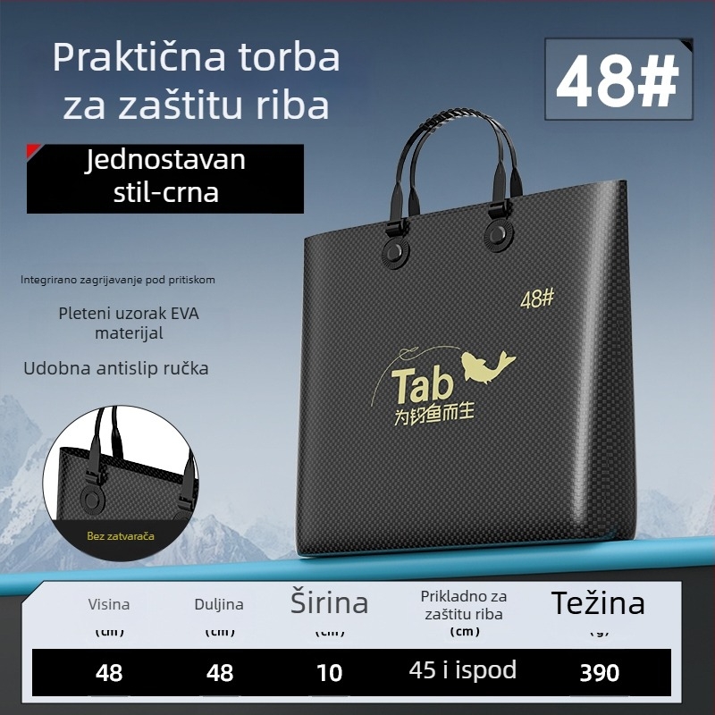Vodootporna torba za ribolov i torba za opremu — materijal: svila s cvjetnim uzorkom