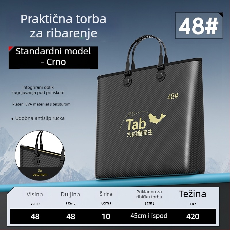 Vodootporna torba za ribolov i torba za opremu — materijal: svila s cvjetnim uzorkom