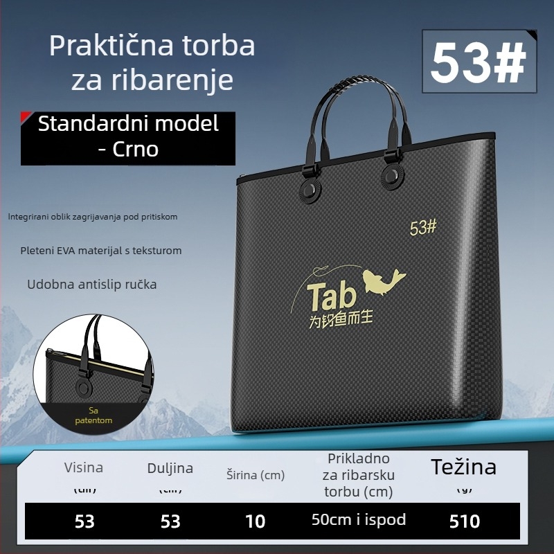 Vodootporna torba za ribolov i torba za opremu — materijal: svila s cvjetnim uzorkom