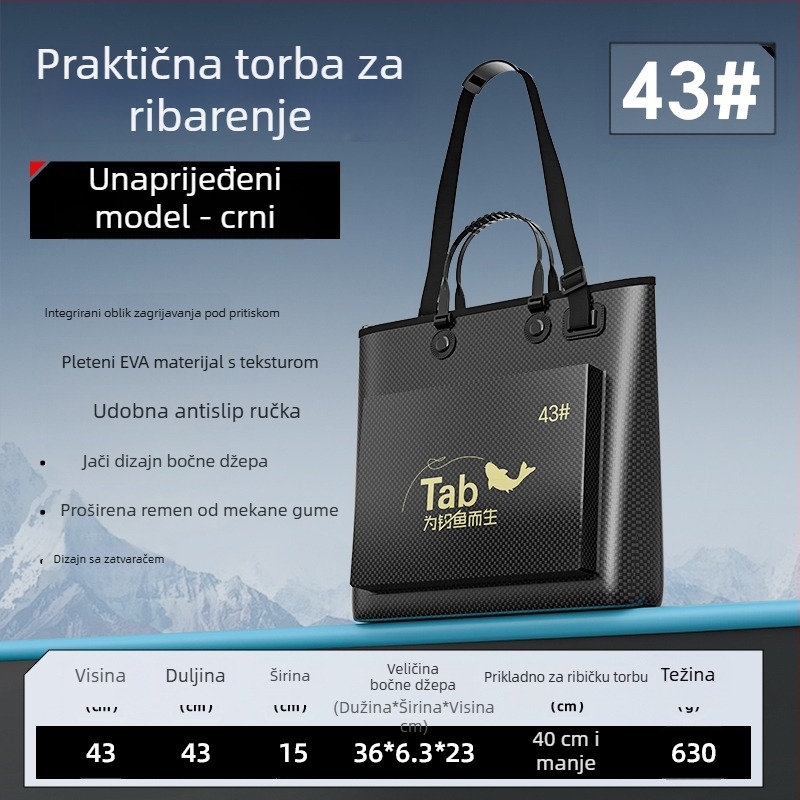 Vodootporna torba za ribolov i torba za opremu — materijal: svila s cvjetnim uzorkom