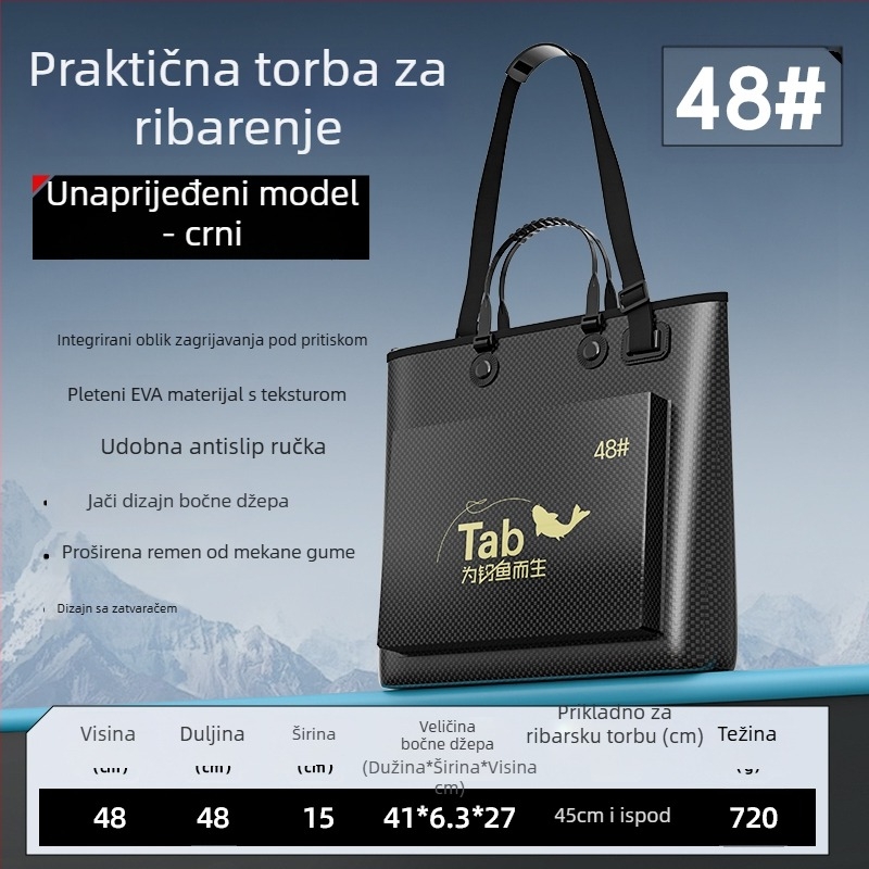 Vodootporna torba za ribolov i torba za opremu — materijal: svila s cvjetnim uzorkom