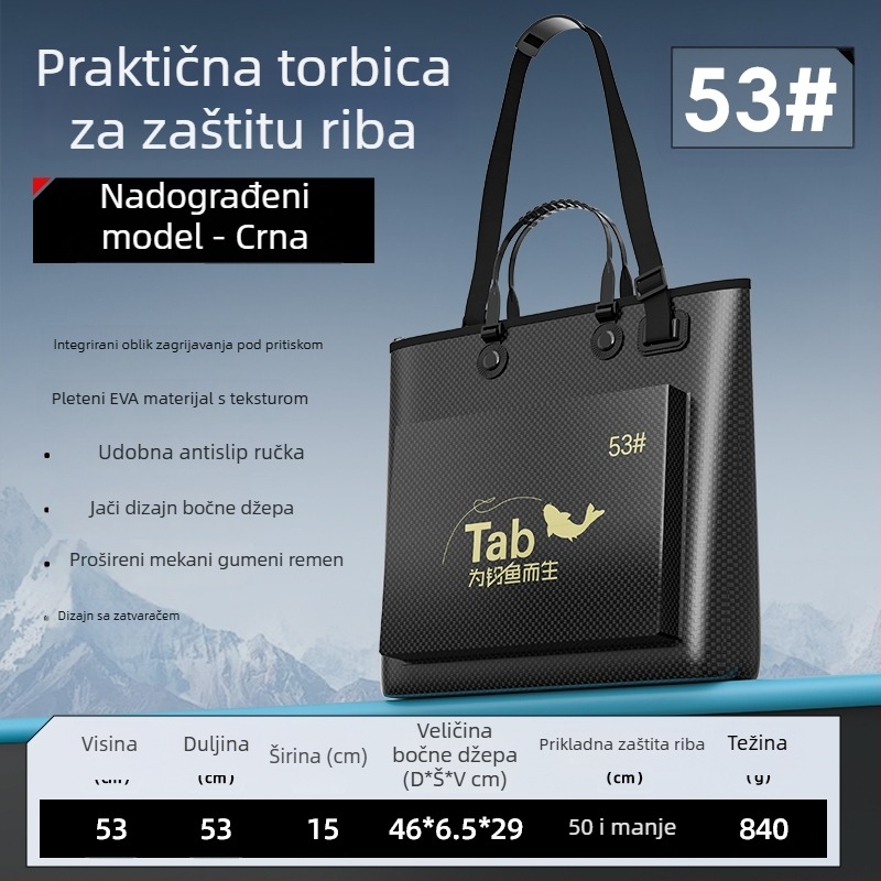 Vodootporna torba za ribolov i torba za opremu — materijal: svila s cvjetnim uzorkom