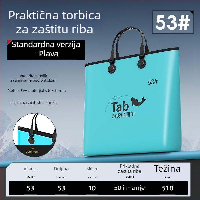 Vodootporna torba za ribolov i torba za opremu — materijal: svila s cvjetnim uzorkom