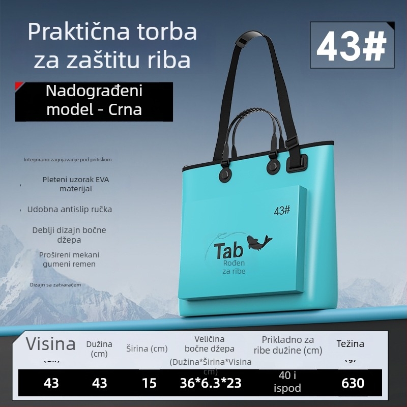 Vodootporna torba za ribolov i torba za opremu — materijal: svila s cvjetnim uzorkom