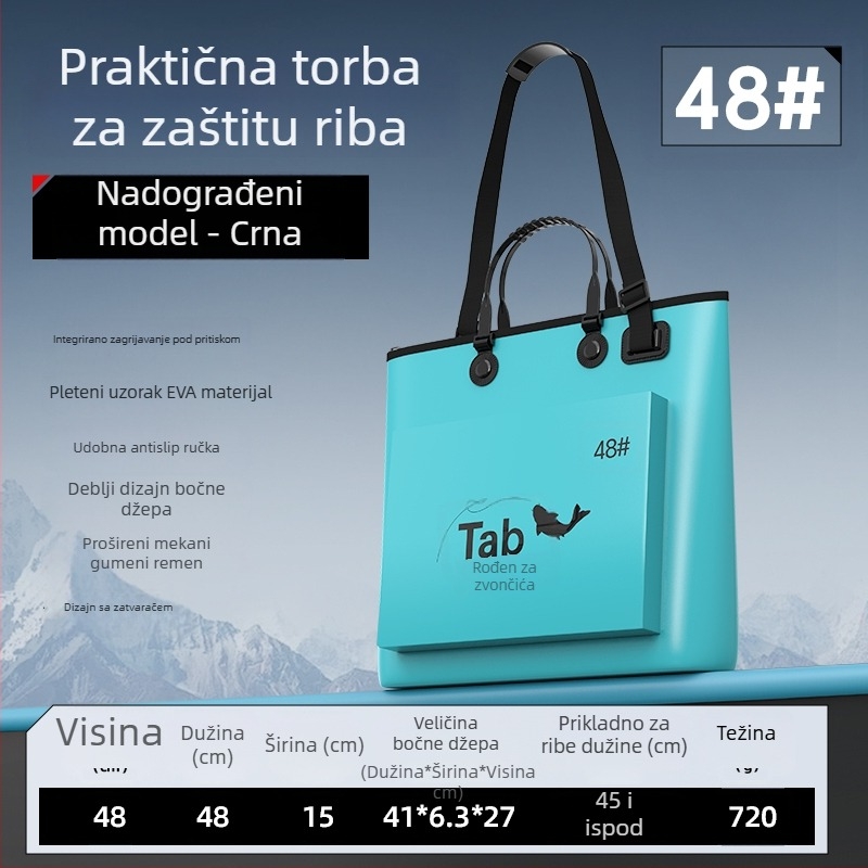 Vodootporna torba za ribolov i torba za opremu — materijal: svila s cvjetnim uzorkom