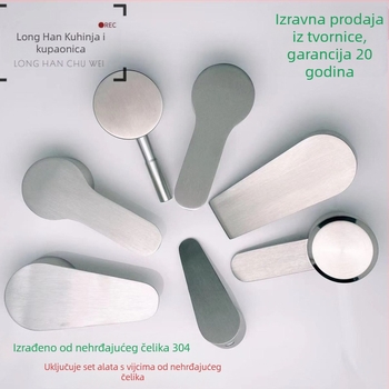 Kuhinjska slavina s držačem od nehrđajućeg čelika – toplo/hladno prekidač, moderni minimalizam