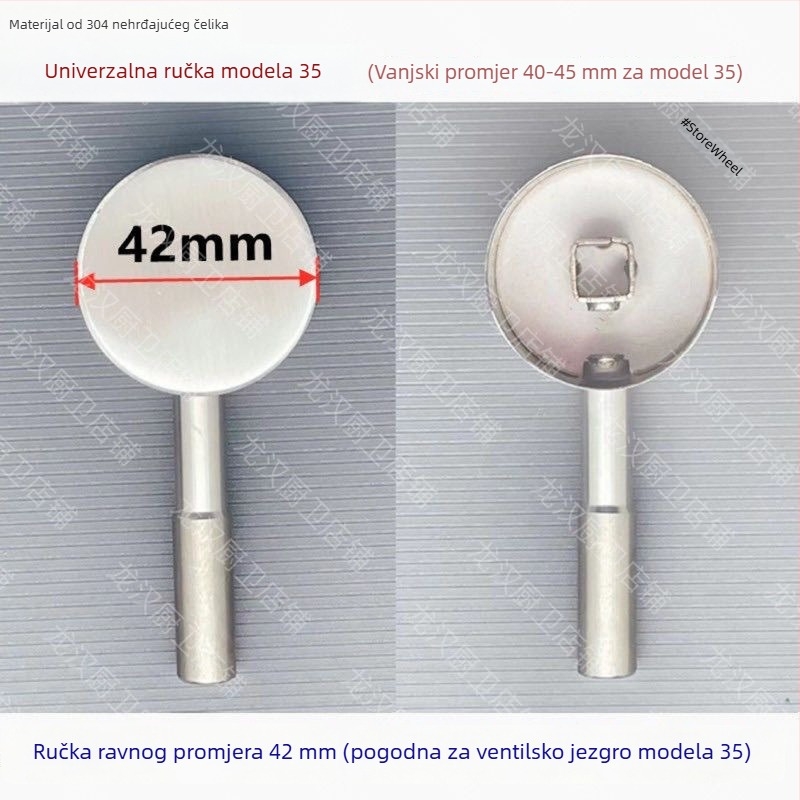 Kuhinjska slavina s držačem od nehrđajućeg čelika – toplo/hladno prekidač, moderni minimalizam