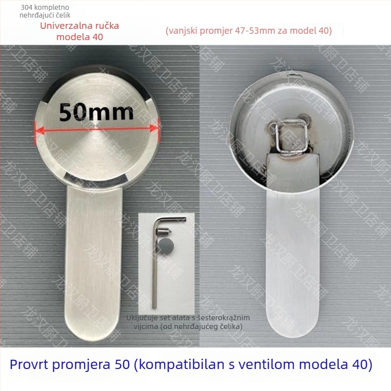 Kuhinjska slavina s držačem od nehrđajućeg čelika – toplo/hladno prekidač, moderni minimalizam