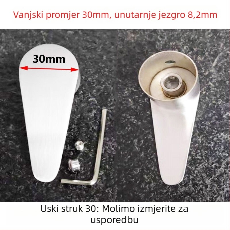 Kuhinjska slavina s držačem od nehrđajućeg čelika – toplo/hladno prekidač, moderni minimalizam