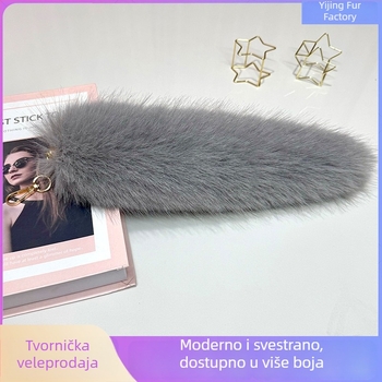 Kristalni privjesak s umjetnim lisjim repom, privjesak za torbicu od umjetnog krzna, cosplay dodatak, privjesak s repom lisice, Instagram stil