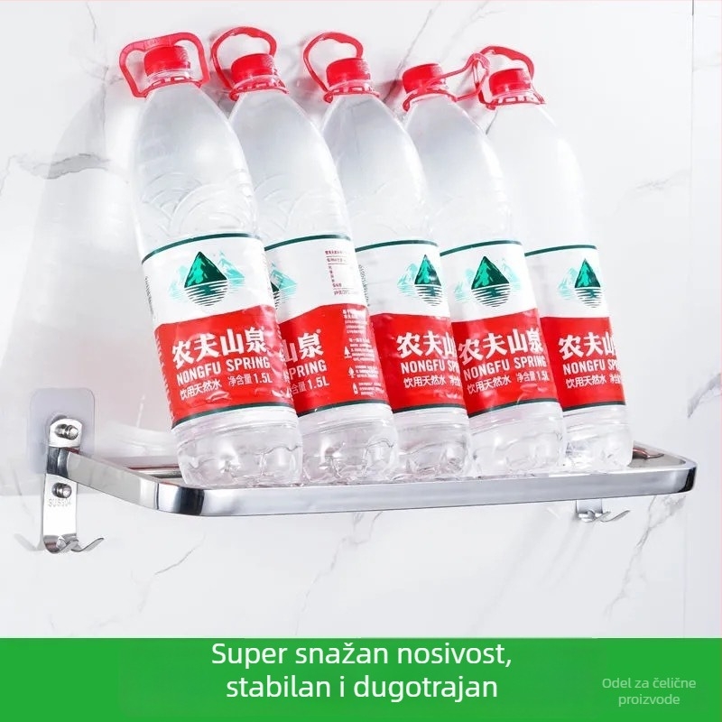 Nerđajuća čelična šipka za ručnike, zidni montažni, polirani završetak, jednoručna ili dvostruka šipka, nosivost 30