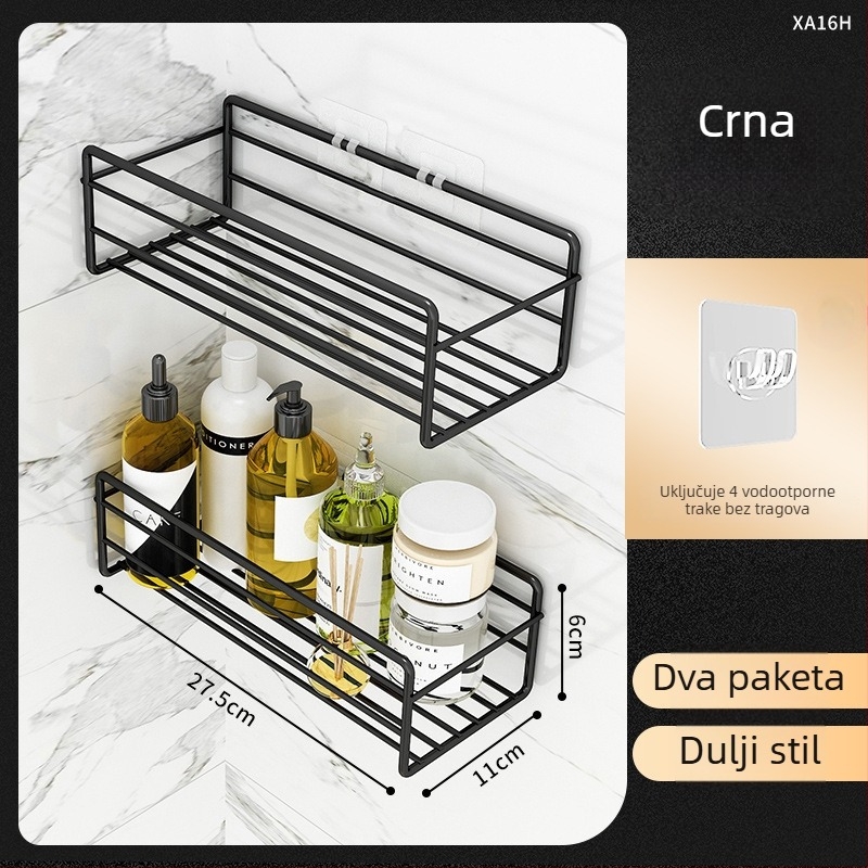 Trokutna kutna polica za kupaonicu - željezo, premaz pečenim lakom, jednodjelna, nosivost 5