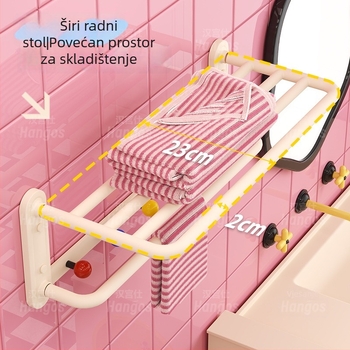 Držač ručnika Dopamine Cream Stil – Anodizirani Space aluminij, 1 sloj, Opterećenje 10, Kineski Stil, Skladištenje