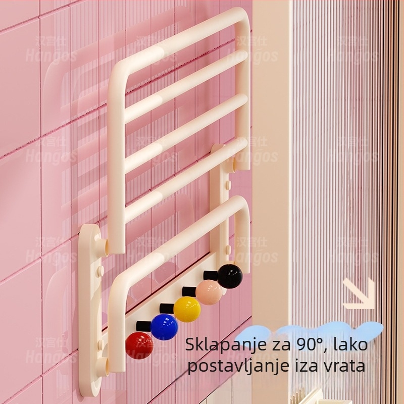 Držač ručnika Dopamine Cream Stil – Anodizirani Space aluminij, 1 sloj, Opterećenje 10, Kineski Stil, Skladištenje