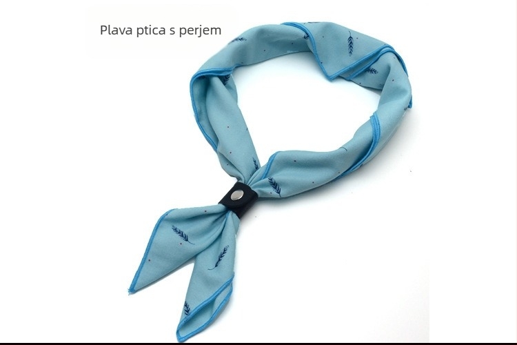 Šal od poliestera i pamuka, karikatura uzorak, super širok, trendovski stil