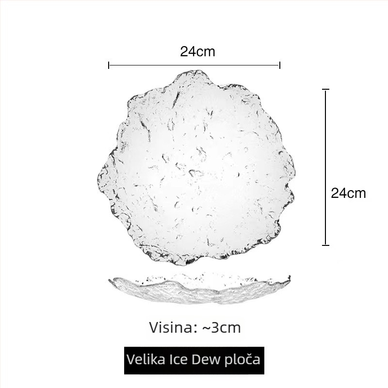 Staklena pravokutna posuda za posluživanje, japanskog stila, ručno oslikana površina, mogućnost otiska logotipa, prilagodljiva dorada