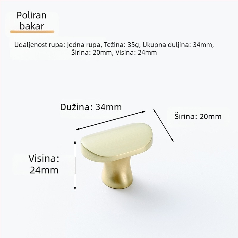 Drška za ormar i ladicu od cinkovog legura, elektroplatirani završni premaz, moderni minimalisticki stil, model 3039, površinski montirana