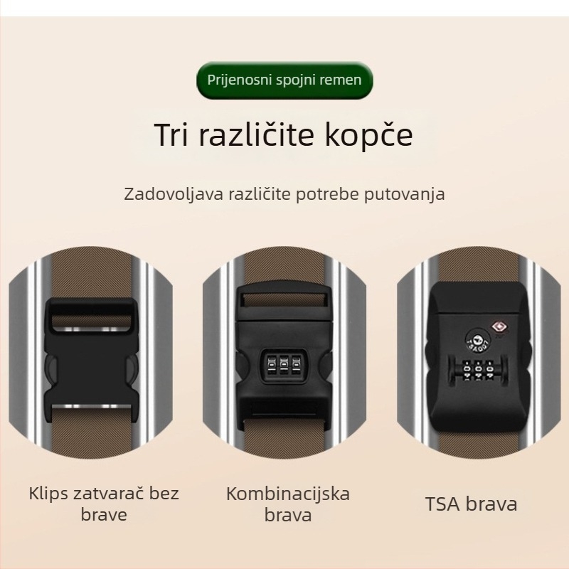 Najlonski remen za prtljagu — protiv krađe, otporan na potres, smanjenje opterećenja, dodaci za prtljagu