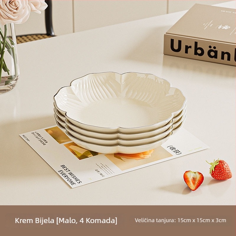 Set pladnjeva za voće — cvjetni oblik, plastični, jednostavan stil, vrhunska kvaliteta