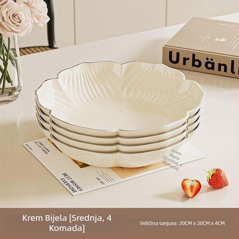 Set pladnjeva za voće — cvjetni oblik, plastični, jednostavan stil, vrhunska kvaliteta