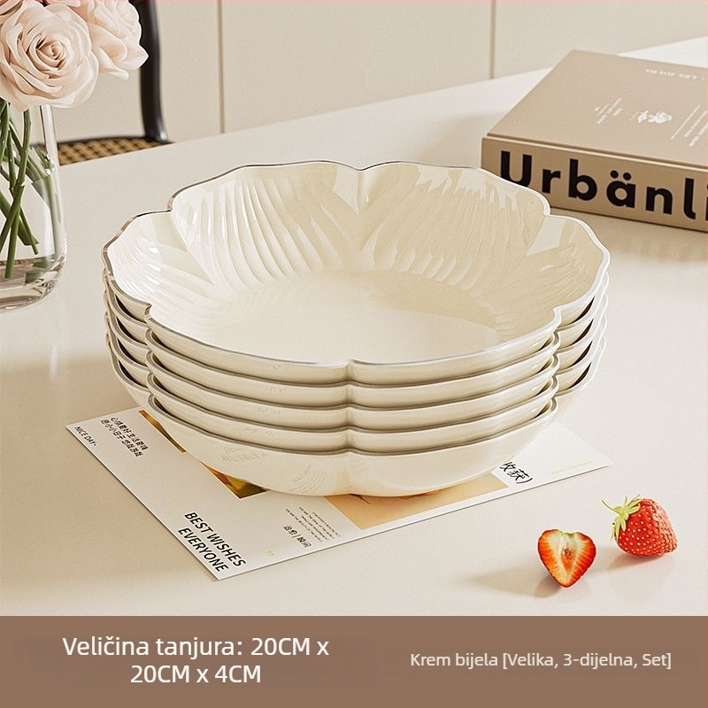 Set pladnjeva za voće — cvjetni oblik, plastični, jednostavan stil, vrhunska kvaliteta